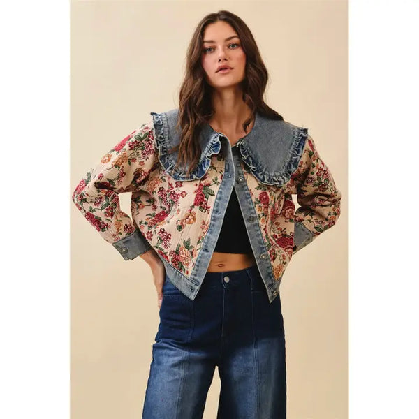 Jacquard Luxe Floral Jacket