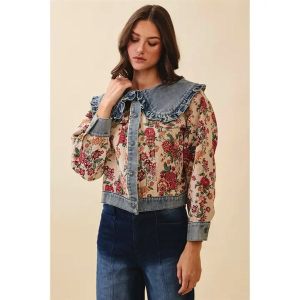 Jacquard Luxe Floral Jacket