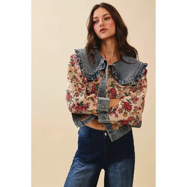 Jacquard Luxe Floral Jacket