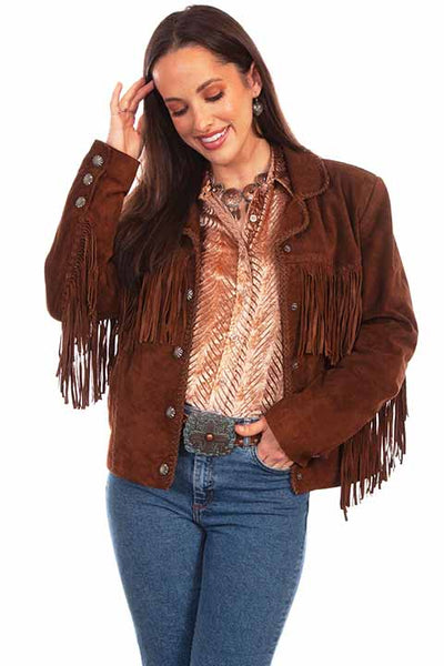 Scully Suede Fringe Snap Front Jacket in Four Colors
