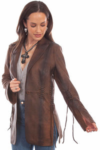 Scully Slit Cut Eyehole Tie Jacket in Two Colors