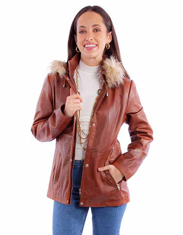 Scully Front Closure Faux Fur Hooded Jacket