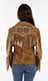 Scully Tan Fringe and Beaded Leather Jacket