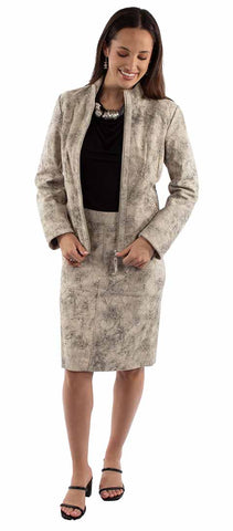 Scully Grey Batik Patterned Skirt