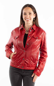 Scully Button Front Leather Jacket 2 Color Options