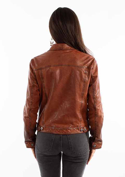 Scully Button Front Leather Jacket 2 Color Options