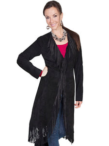 Scully Suede Fringe Maxi Coat