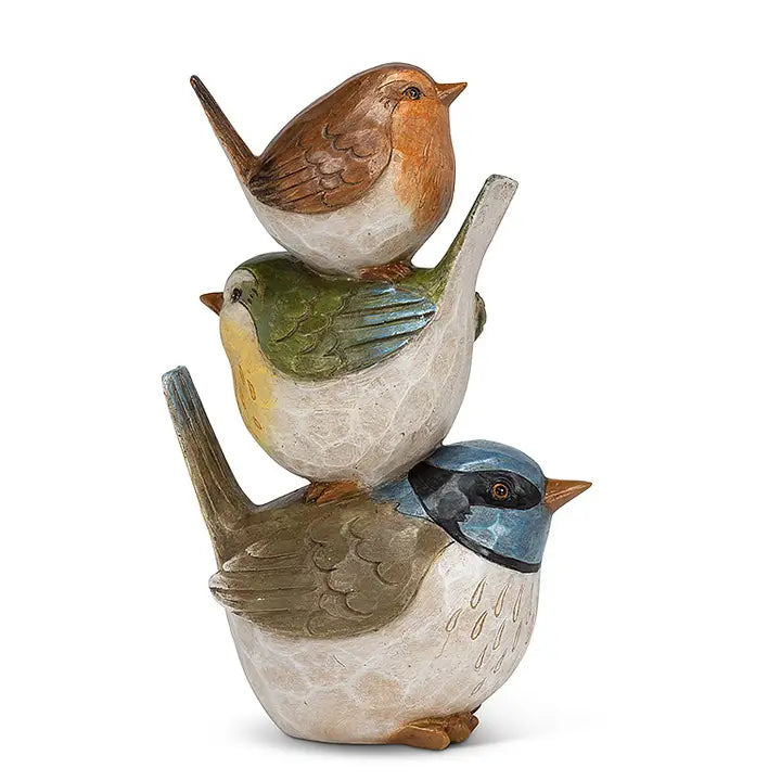 Lg Stacked Birds-10"H