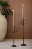 Set of 2 Forged Rustic Iron Deer Candle Holders