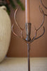 Set of 2 Forged Rustic Iron Deer Candle Holders