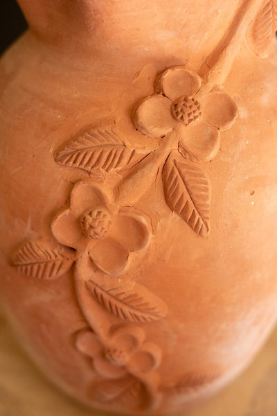 Terracotta Urn with Vine Detail