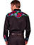 Scully Men's Colorful Floral Tooled Embroidered Shirt