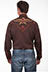 Scully Men's Thunderbird Embroidered Shirt in Chocolate