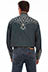 Scully Men's Diamond and Scroll Embroidered Denim Shirt