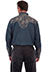 Scully Men's Floral Embroidered Shirt in Denim