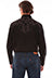 Scully Men's Longhorn Embroidered Shirt in Black
