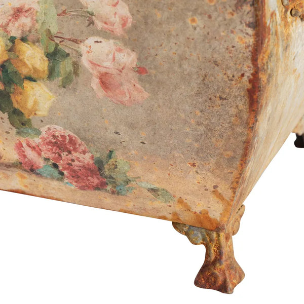 Old Rose Rectangular Tole Container