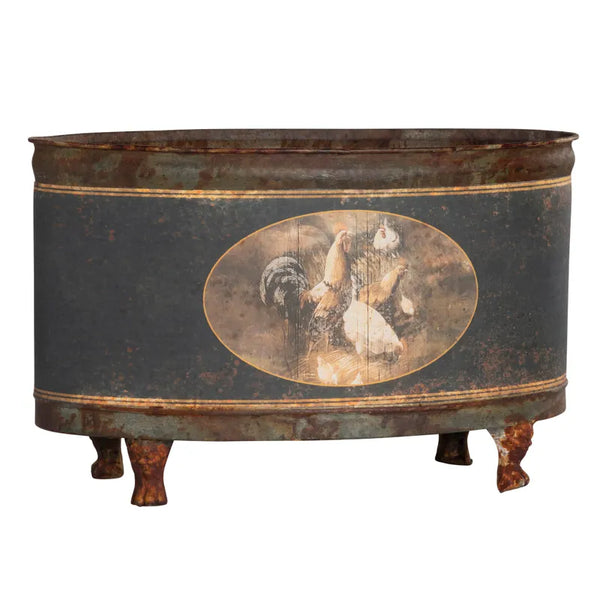 French Farm Oblong Tole Container