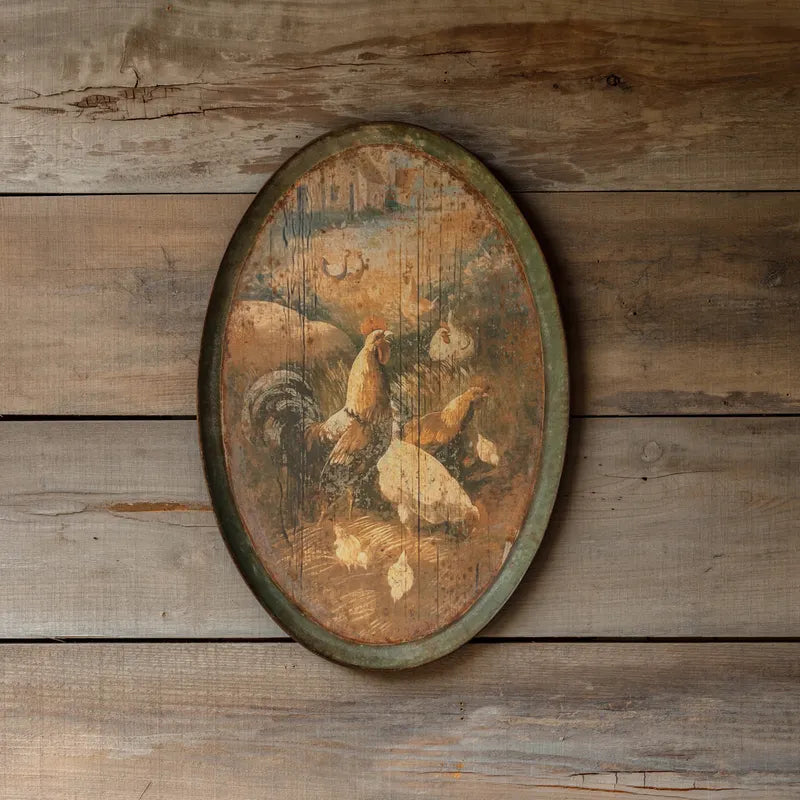 French Farm Oblong Tole Tray