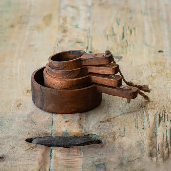 Wooden Measuring Cups, Set of 4