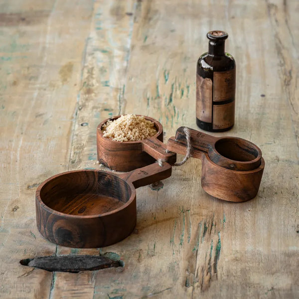 Wooden Measuring Cups, Set of 4
