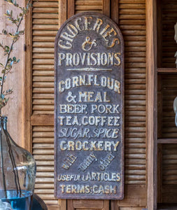Provisions Metal Advertising Sign