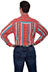 Scully Men's Southwest Stripe Shirt in Light Red