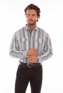 Scully Men's Yarn Dyed Jaccquard Signature Shirt