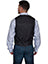 Scully Men's No Lapel Pin Stripe Vest in Black
