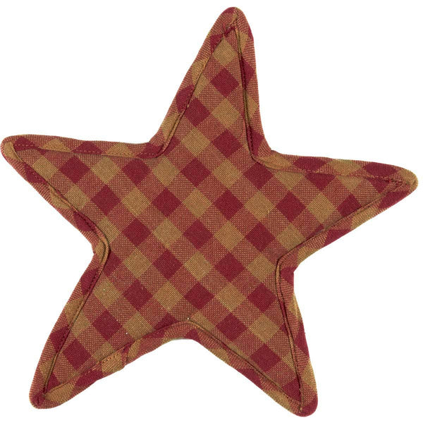 Burgundy Star Trivet 10in Primitive Farmhouse Kitchen