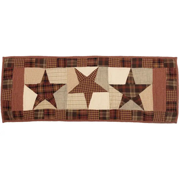 Abilene Star Quilted Table Runner 13x36