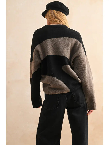 Abstract Pattern Sweater Top