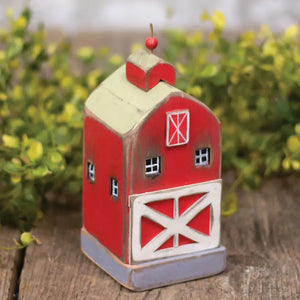 Antiqued Red Barn Wooden Sitter