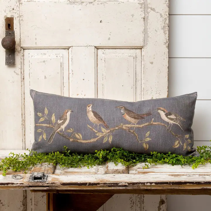 Lumbar Pillow - Birds On Branches