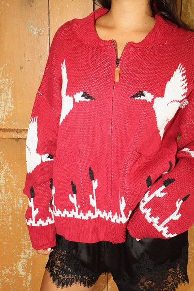 Desert Bird Knit Zip Cardigan