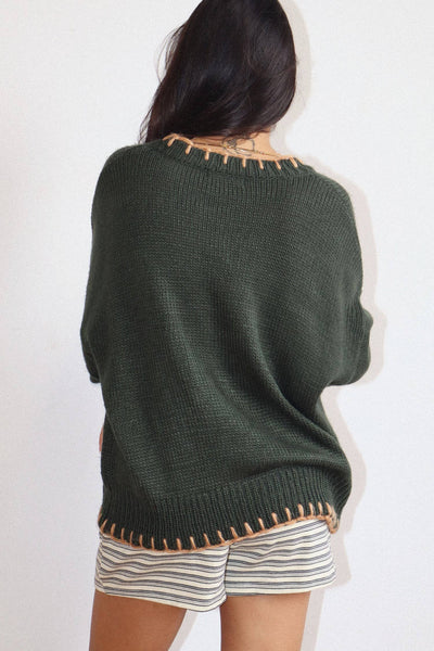Horseshoe Stitch Oversized Sweater