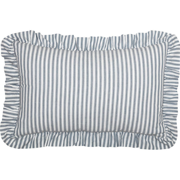 Sawyer Mill Blue Ticking Stripe Fabric Pillow 14x22