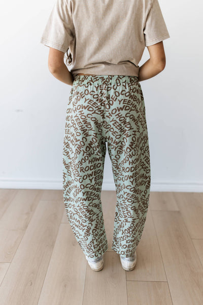 Mint /Brown Howdy Jean