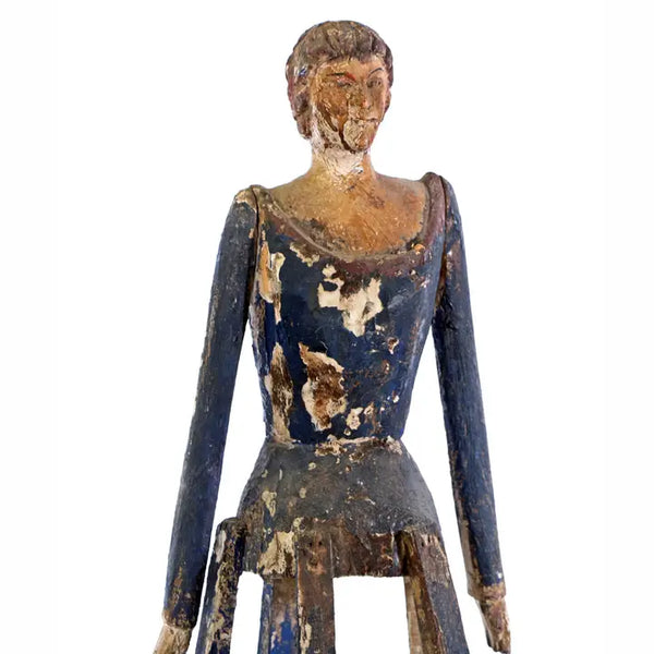 Wooden Figure On Stand