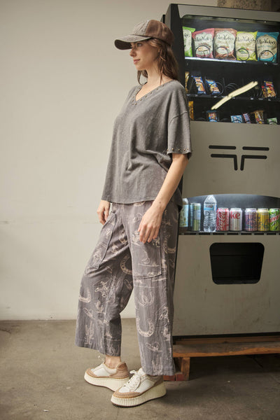 36942P - Western Motif Wide Leg Pants