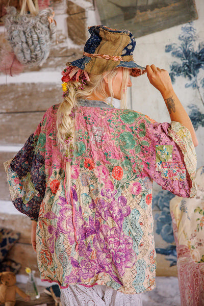 Magnolia Pearl Piecewise Crop Dashi Kimono