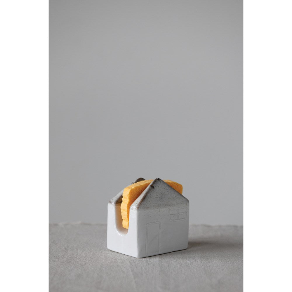 Stoneware House Shaped Sponge Holder – Montana Rustic Accents