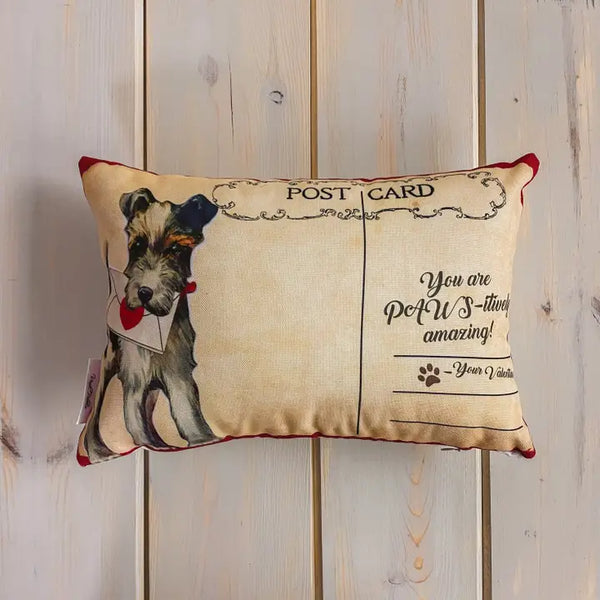 You Are Paws-Itively Amazing Vintage Valentines Pillow