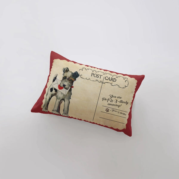 You Are Paws-Itively Amazing Vintage Valentines Pillow