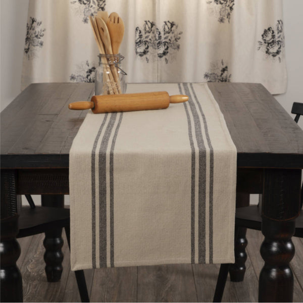 Mill House Stripe Black Runner 36Lx16W