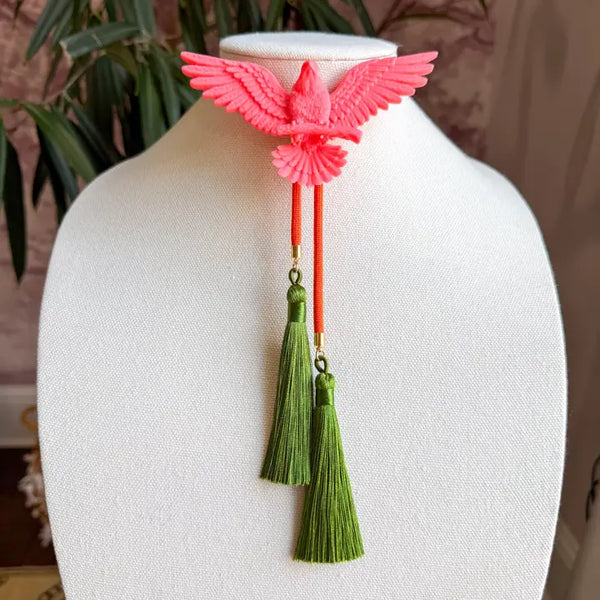 Rahya Eagle Bolo Punch Pink with Solar Orange & Olive
