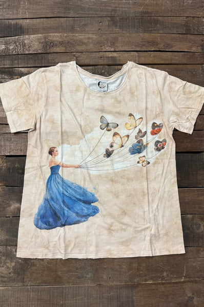 Jaded Gypsy Moon Dance Artisanal Tee - FLOAT AWAY