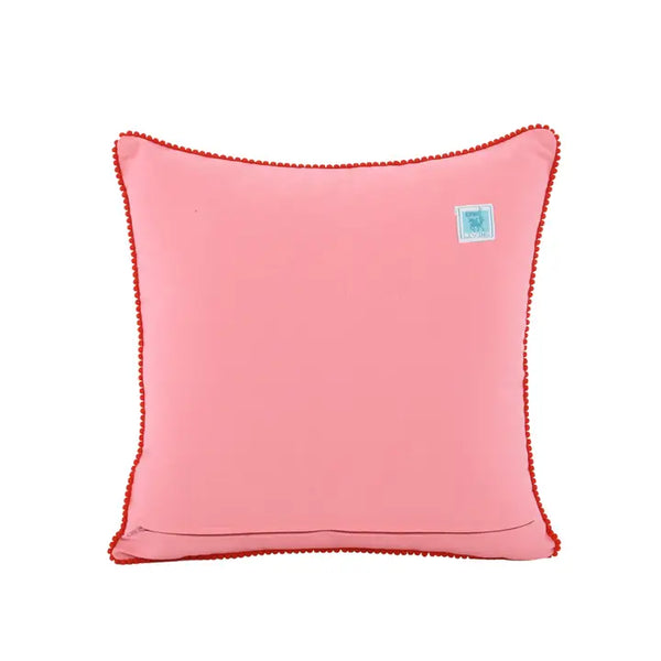 Blush Floral Velvet Pillow