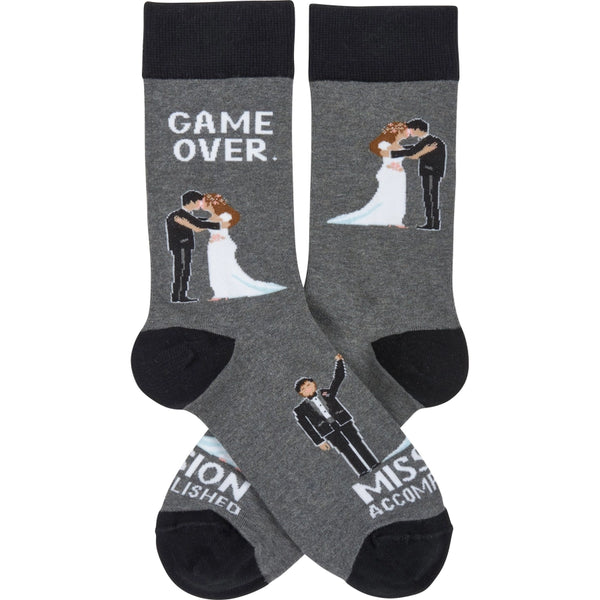 Game Over Mission Accomplished Socks