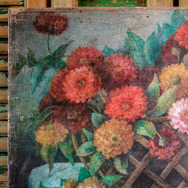 Garden Zinnia Floral Print